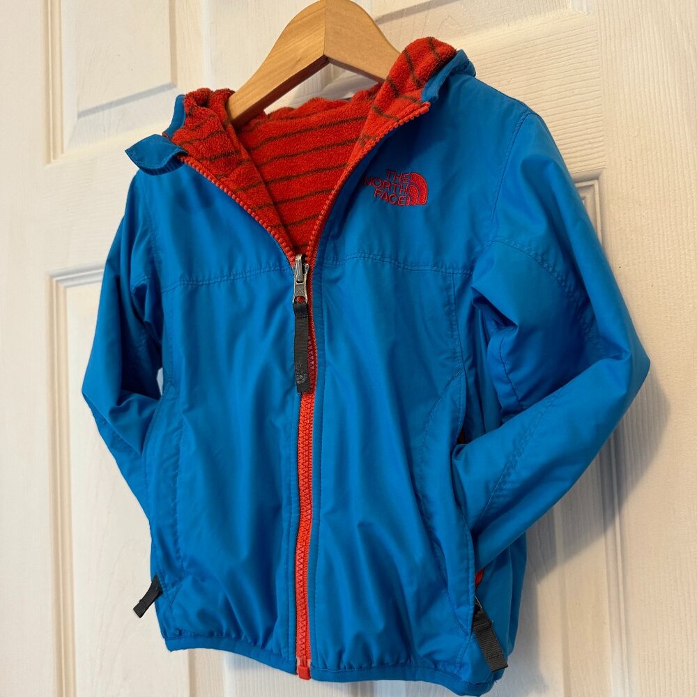 The North Face toddler fleece-lined jacket - blue and orange - size 3T